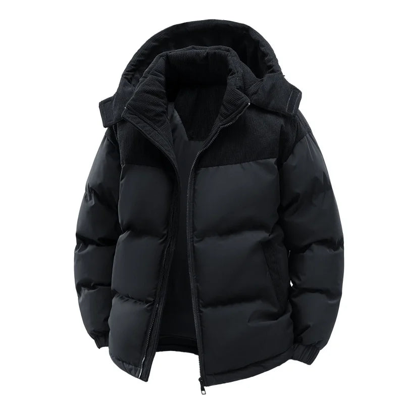 Autumn /Winter Men Outdoor Removable Hooded Windbreak Jacket Coats Men Warm Outwear Casual Fashion Solid Parkas Jacket Male Tops