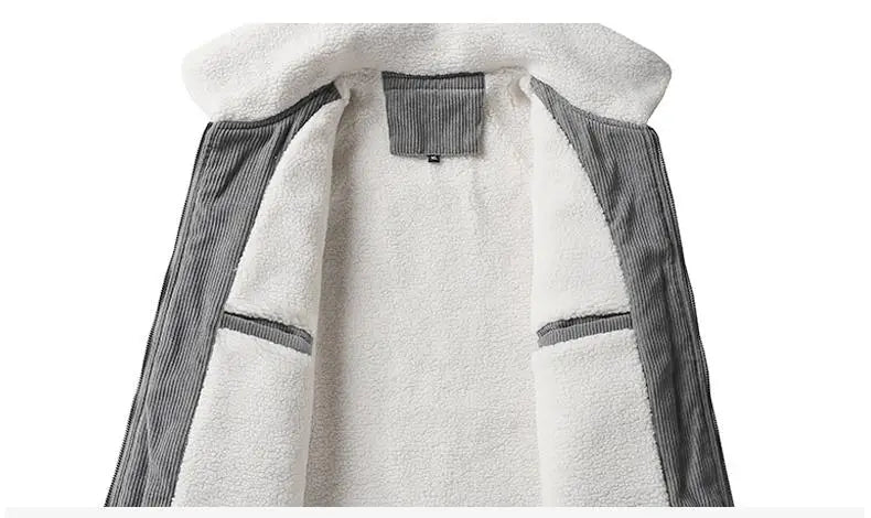 Men’s Corduroy Fleece Lined Jacket Winter