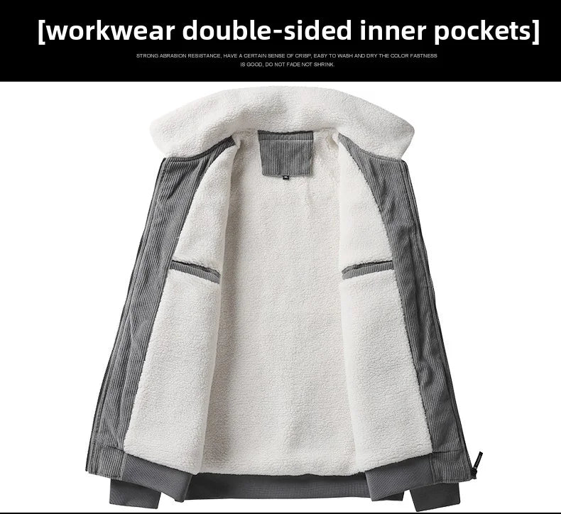 Men’s Corduroy Fleece Lined Jacket Winter