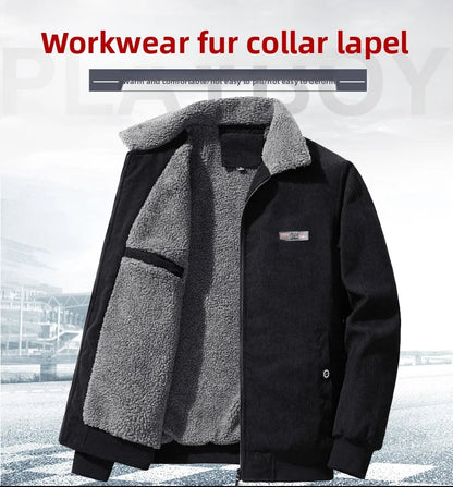 Men’s Corduroy Fleece Lined Jacket Winter