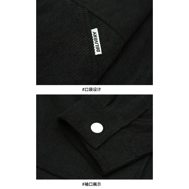 Men’s Corduroy Loose Casual Jacket Spring Autumn