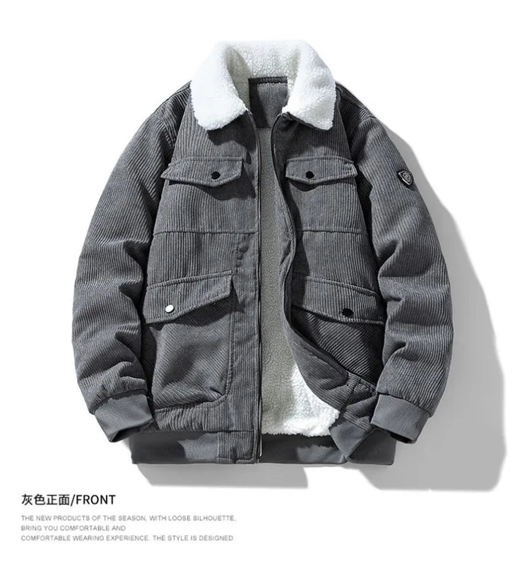 Men’s Corduroy Collar Jacket Winter