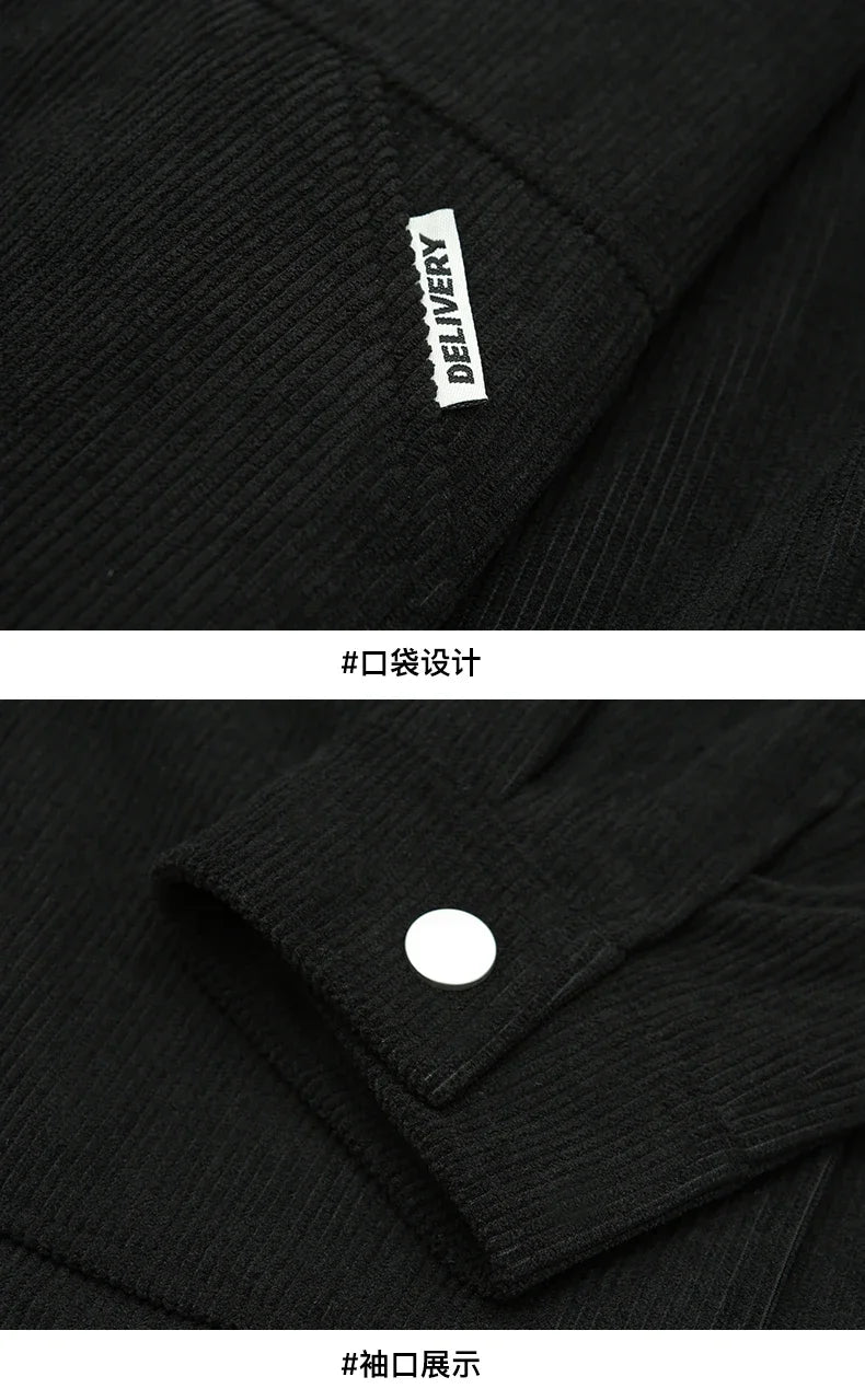 Men’s Corduroy Loose Casual Jacket Spring Autumn