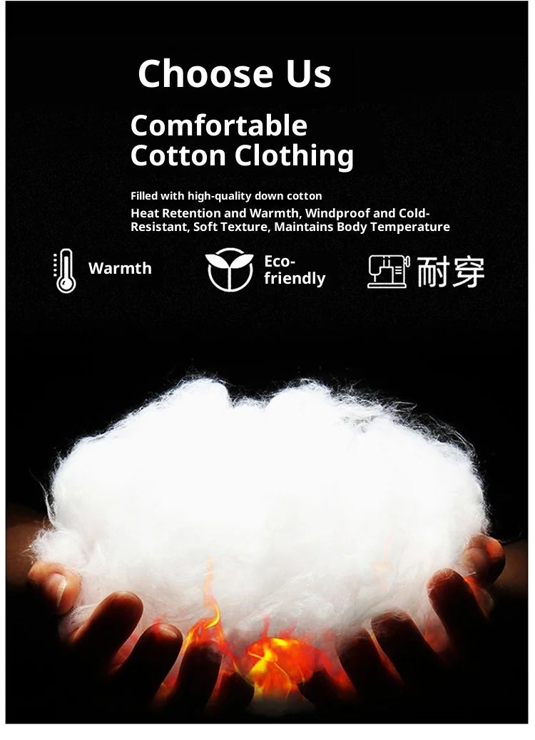 Men's Winter Thickened Warm Cotton Jacket - Casual Youth Fashion Coat