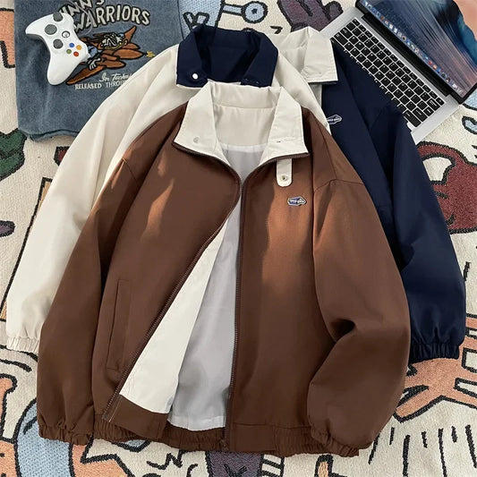 Men’s Japanese Style Workwear Jacket Autumn