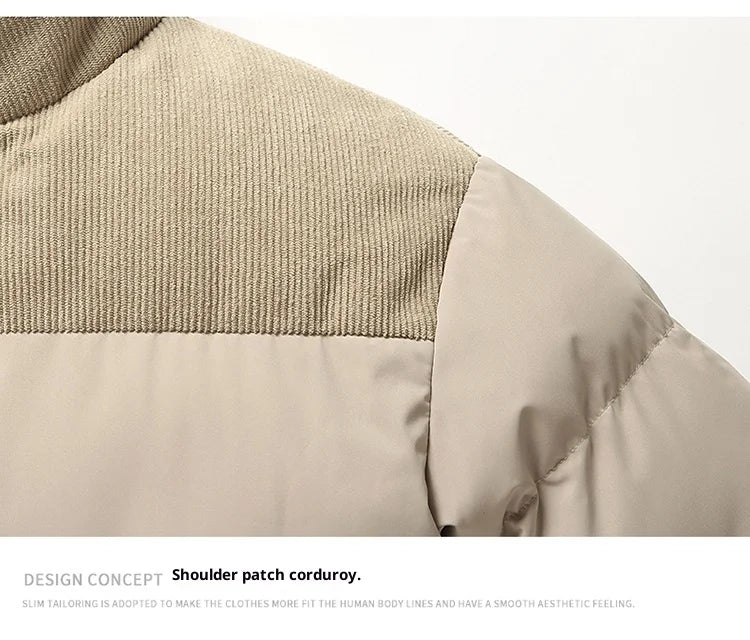 Men's Winter Thickened Warm Cotton Jacket - Casual Youth Fashion Coat