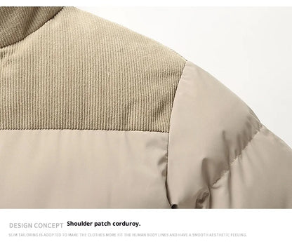 Men's Winter Thickened Warm Cotton Jacket - Casual Youth Fashion Coat