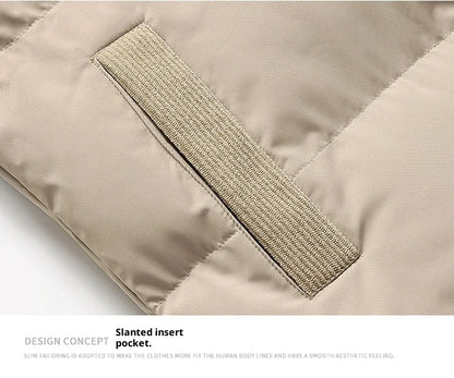 Men's Winter Thickened Warm Cotton Jacket - Casual Youth Fashion Coat