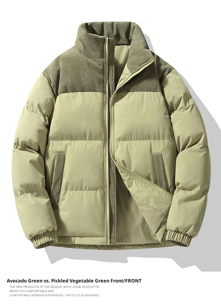 Men's Winter Thickened Warm Cotton Jacket - Casual Youth Fashion Coat