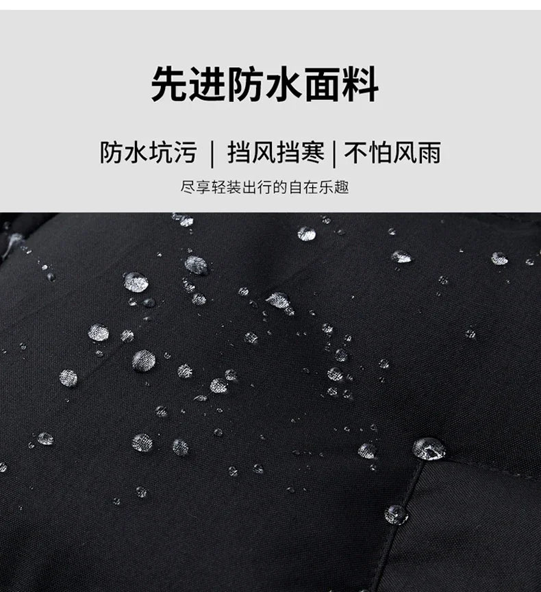 Male Solid Color Stand Collar Cotton Jacket Men Windproof Winter Thick Warm Parka Coat Men's Cotton Coat Thick Mens Warm Clothes