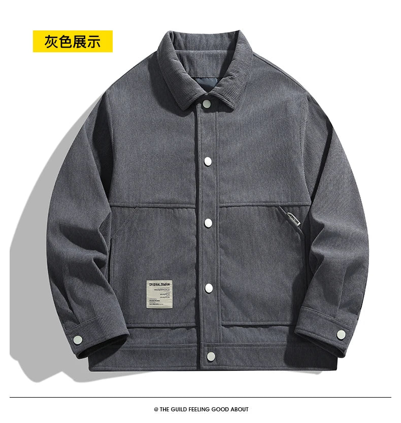 Men’s Corduroy Loose Casual Jacket Spring Autumn