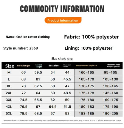 Men’s Cotton Padded Parka Jacket Winter