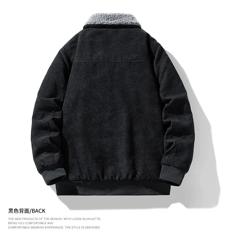 Men’s Corduroy Collar Jacket Winter