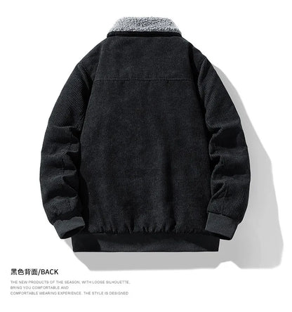 Men’s Corduroy Collar Jacket Winter