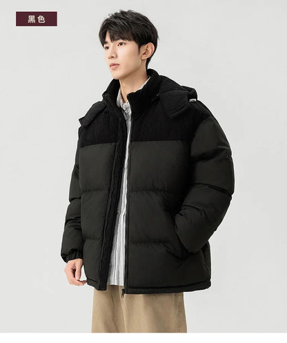 Autumn /Winter Men Outdoor Removable Hooded Windbreak Jacket Coats Men Warm Outwear Casual Fashion Solid Parkas Jacket Male Tops