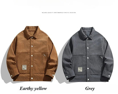 Men’s Corduroy Loose Casual Jacket Spring Autumn