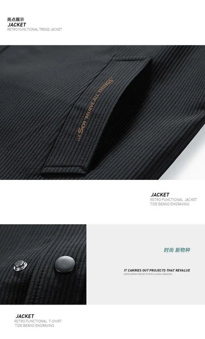 Men’s Striped Casual Work Jacket Autumn/Winter