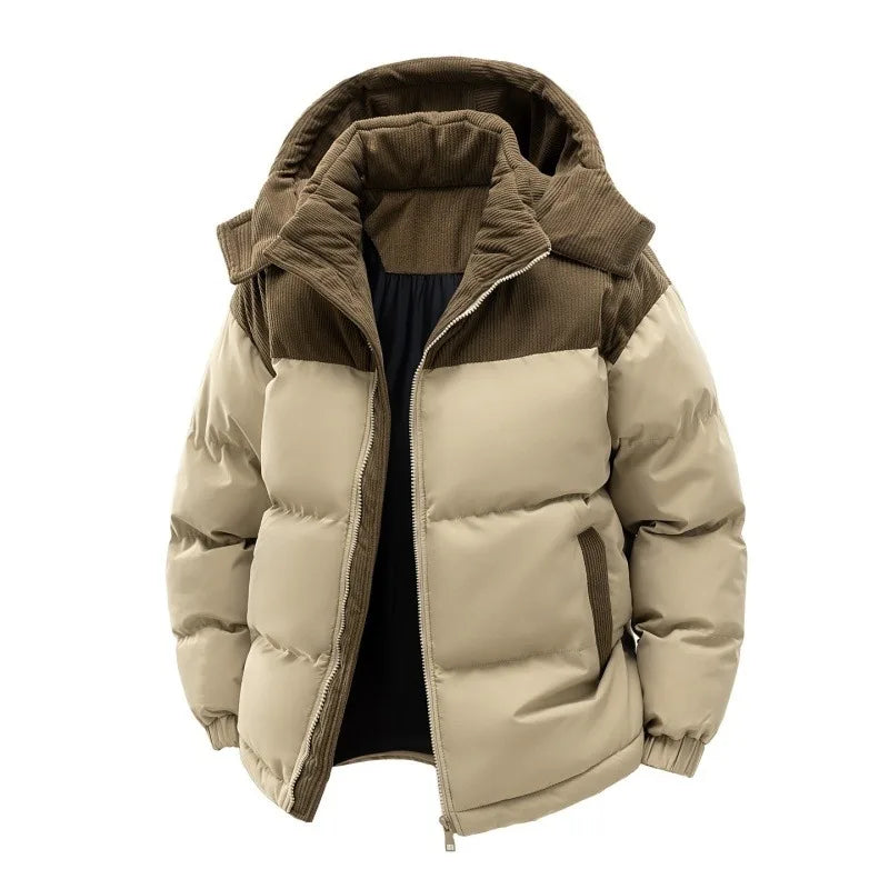 Autumn /Winter Men Outdoor Removable Hooded Windbreak Jacket Coats Men Warm Outwear Casual Fashion Solid Parkas Jacket Male Tops