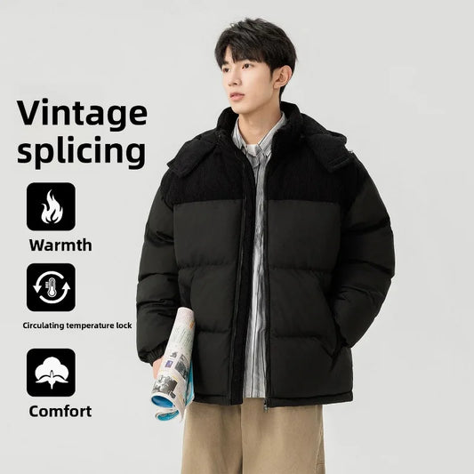 Autumn /Winter Men Outdoor Removable Hooded Windbreak Jacket Coats Men Warm Outwear Casual Fashion Solid Parkas Jacket Male Tops