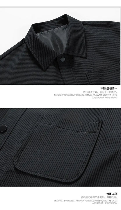 Men’s Striped Casual Work Jacket Autumn/Winter