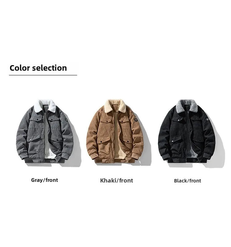 Men’s Corduroy Collar Jacket Winter