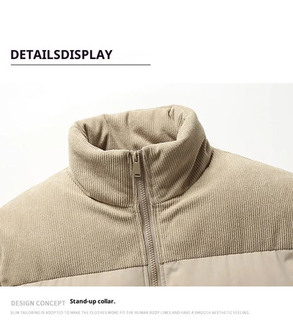 Men's Winter Thickened Warm Cotton Jacket - Casual Youth Fashion Coat