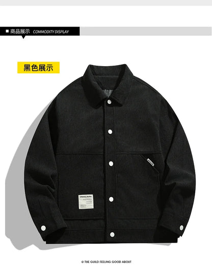 Men’s Corduroy Loose Casual Jacket Spring Autumn